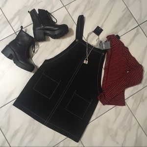 NWT Forever 21 Black Overall Dress (2)